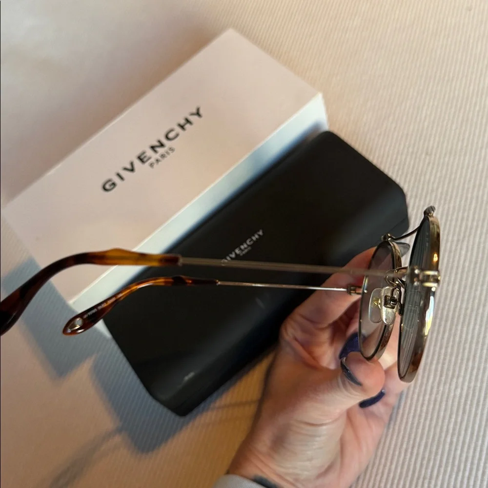 Givenchy Gold Frame Round Sunglasses - Picture 8 of 13